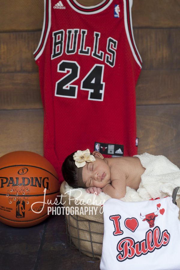 Chicago Bulls Newborn Portrait